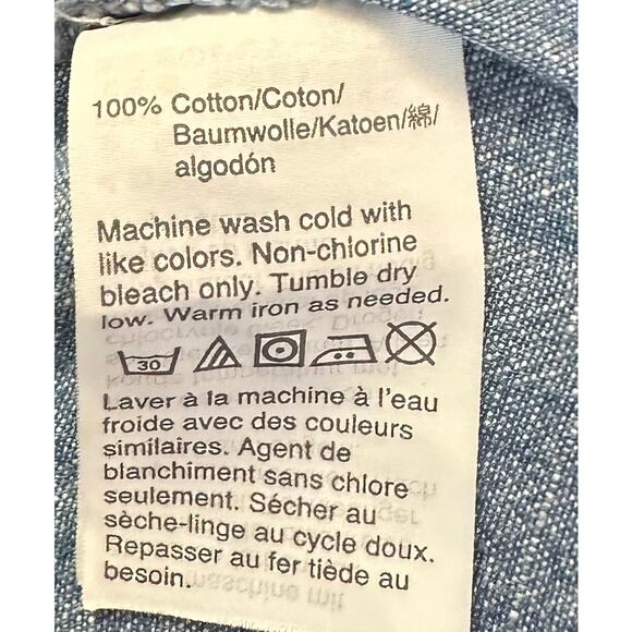 J. Crew Chambray Tie-Waist Pant Blue Classic Wash L0874 Size 4 - Picture 11 of 12